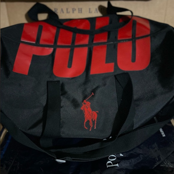 Polo Ralph Lauren Other - Polo Ralph Lauren Black Red Bag